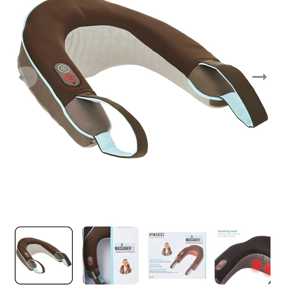 Homedics Brown and Light Blue Neck Massager